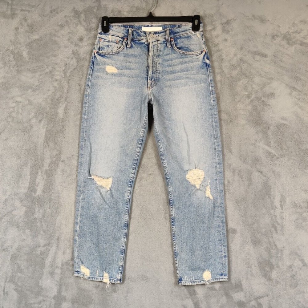 Mother Superior Jeans Women 27 Blue The Tomcat Straight High Rise Denim 27x26